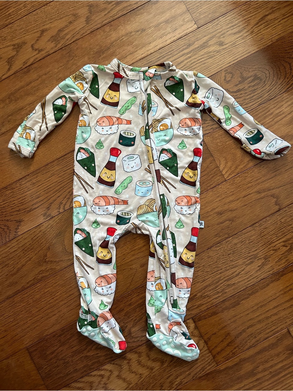 Bums & Roses Infant Sushi-Print Footie Newborn